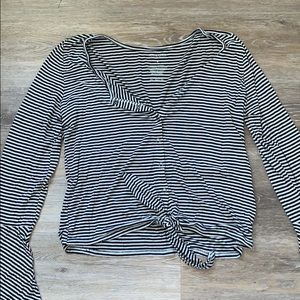 Women’s Long Striped Bell Sleeve